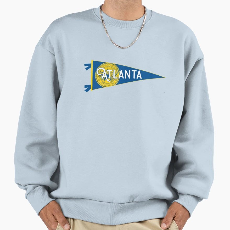 Atlanta Flag Pennant Sweatshirt - Fun Novelty Design Men Women - T-Shirt, Sweatshirt, Hoodie