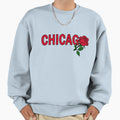 Chicago Rose Red Sweatshirt - Novelty Apparel Unisex - T-Shirt, Sweatshirt, Hoodie