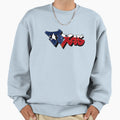 Texas Flag Graffiti Blue Sweatshirt - Minimalist Print Men Women - T-Shirt, Sweatshirt, Hoodie