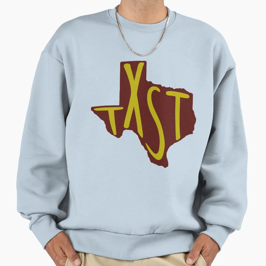 Texas State Shape Sweatshirt - Minimalist Print Men Women - T-Shirt, Sweatshirt, Hoodie