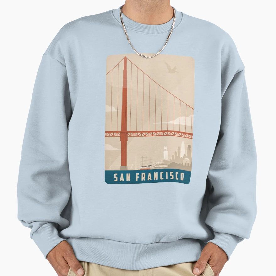San Francisco Creme Sweatshirt - Trendy Graphic Unisex - T-Shirt, Sweatshirt, Hoodie