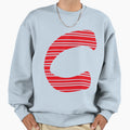 Monogram Letter Red Stripe Sweatshirt - Graphic Print Unisex - T-Shirt, Sweatshirt, Hoodie
