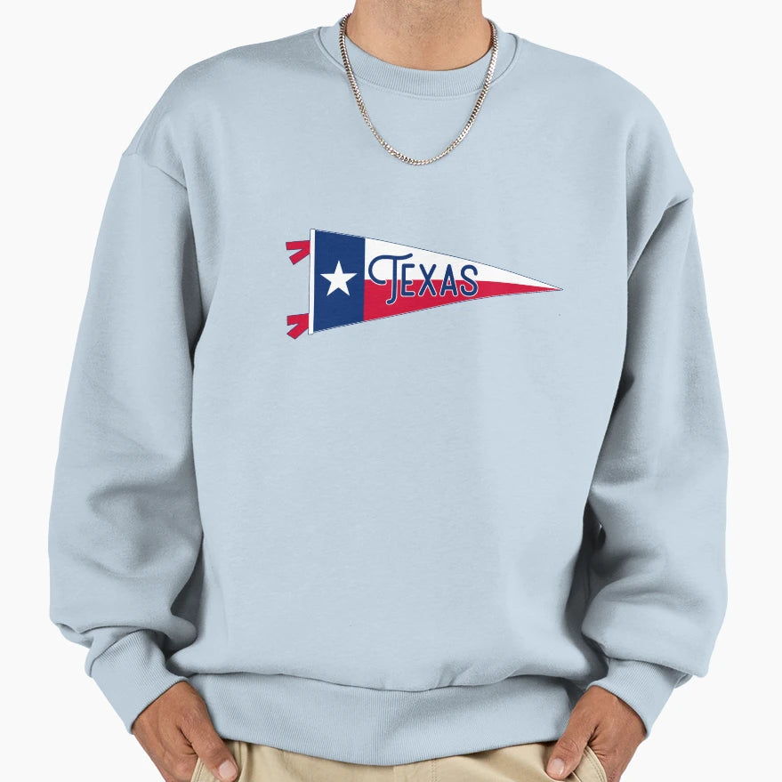 Texas Flag Pennant Sweatshirt - Minimalist Print Unisex - T-Shirt, Sweatshirt, Hoodie