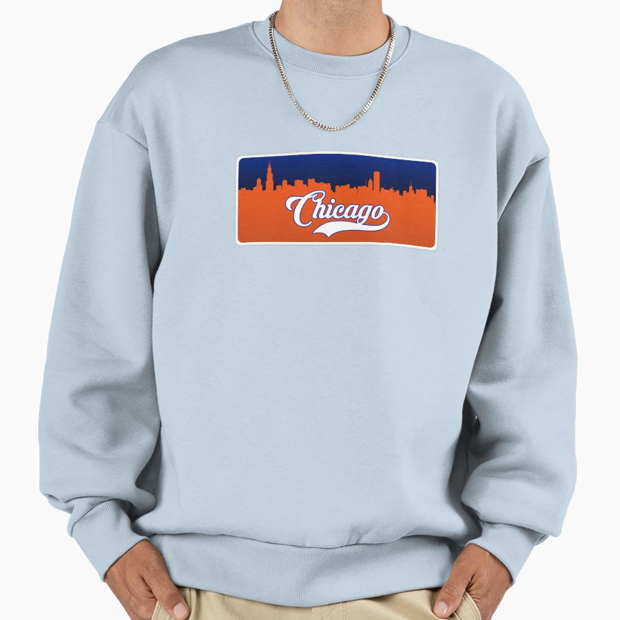 Chicago Football Skyline Sweatshirt - Unique Graphic Unisex - T-Shirt, Sweatshirt, Hoodie