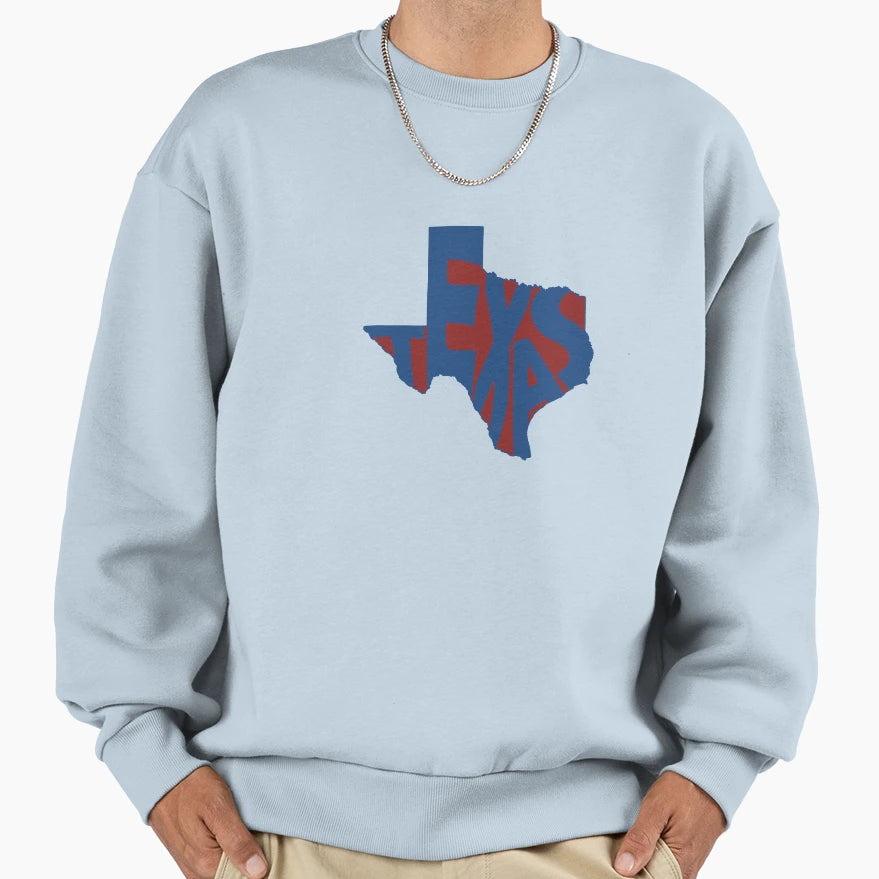 Texas State Word Art Sweatshirt - Trendy Graphic Unisex - T-Shirt, Sweatshirt, Hoodie