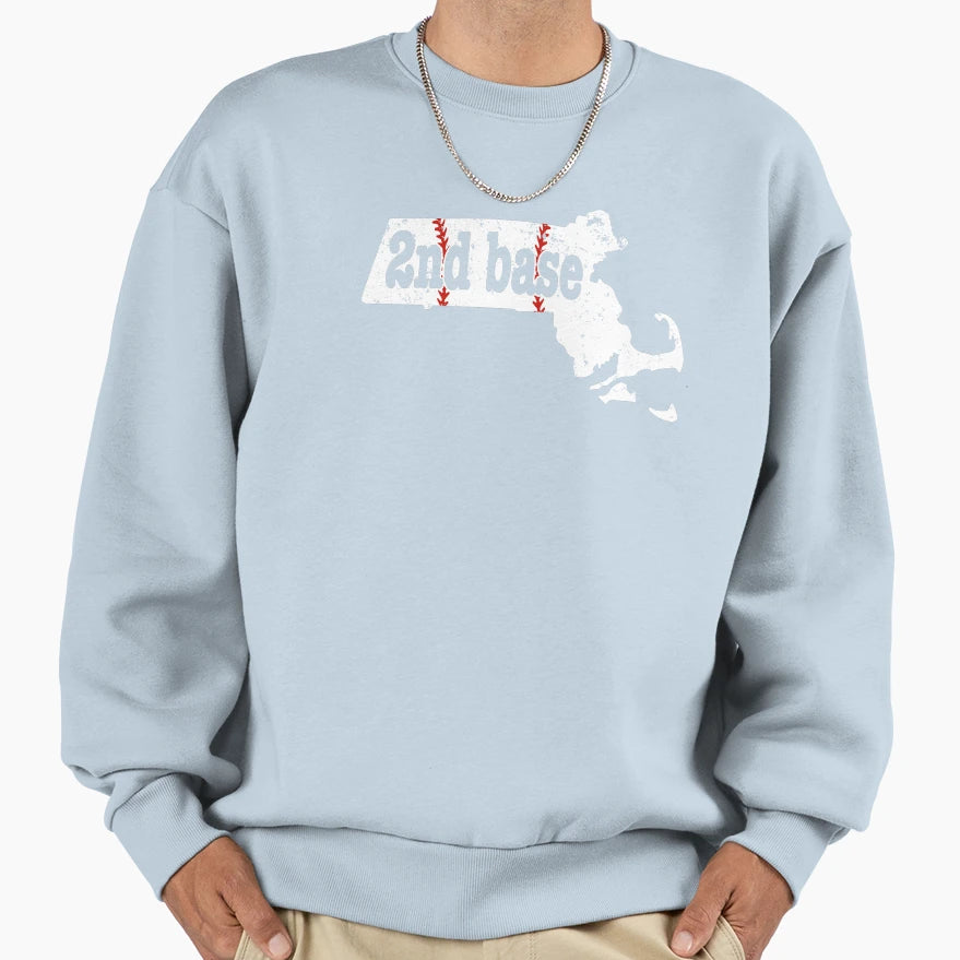 2Nd Base Softball Massachusetts 2Nd Base T-Shirt - Trendy Graphic Unisex - T-Shirt, Sweatshirt, Hoodie