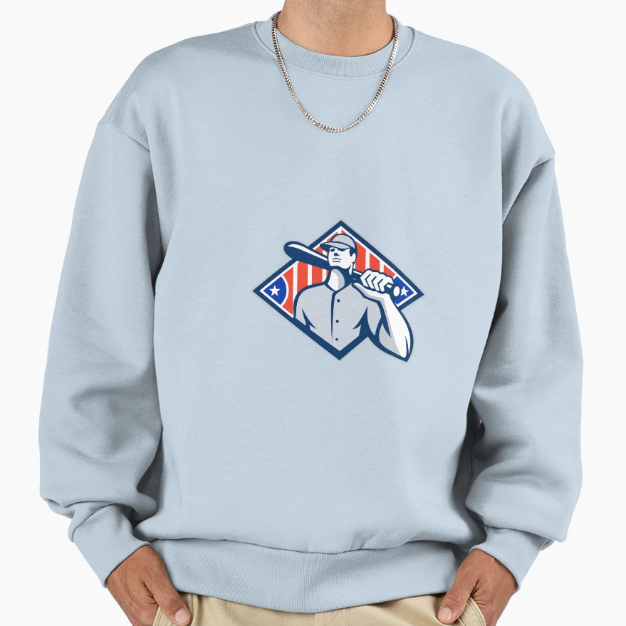Baseball Batter Hitter Bat Sweatshirt - Streetwear Style for Adults - T-Shirt, Sweatshirt, Hoodie