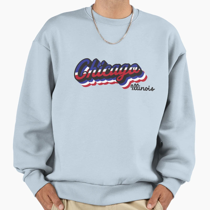 Chicago Illinois Sweatshirt - Unique Graphic Men Women - T-Shirt, Sweatshirt, Hoodie