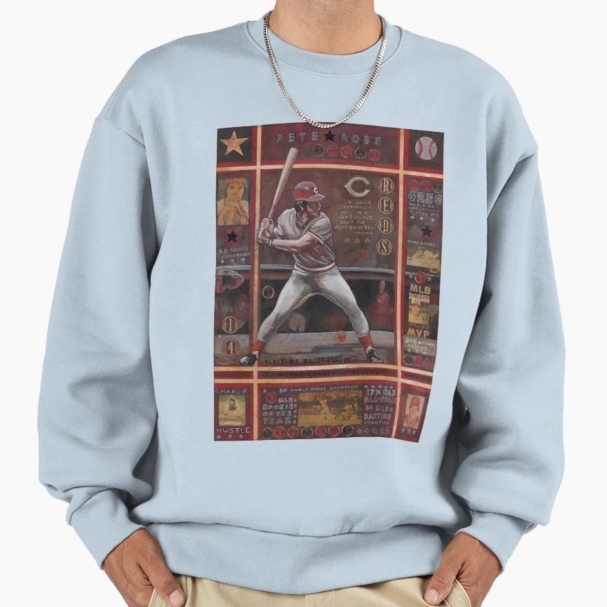 Pete Rose Sweatshirt - Minimalist Print for Adults - T-Shirt, Sweatshirt, Hoodie
