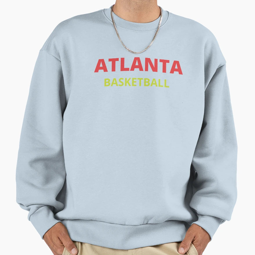 Atlanta Basketball Sweatshirt - Aesthetic Graphic Men Women - T-Shirt, Sweatshirt, Hoodie