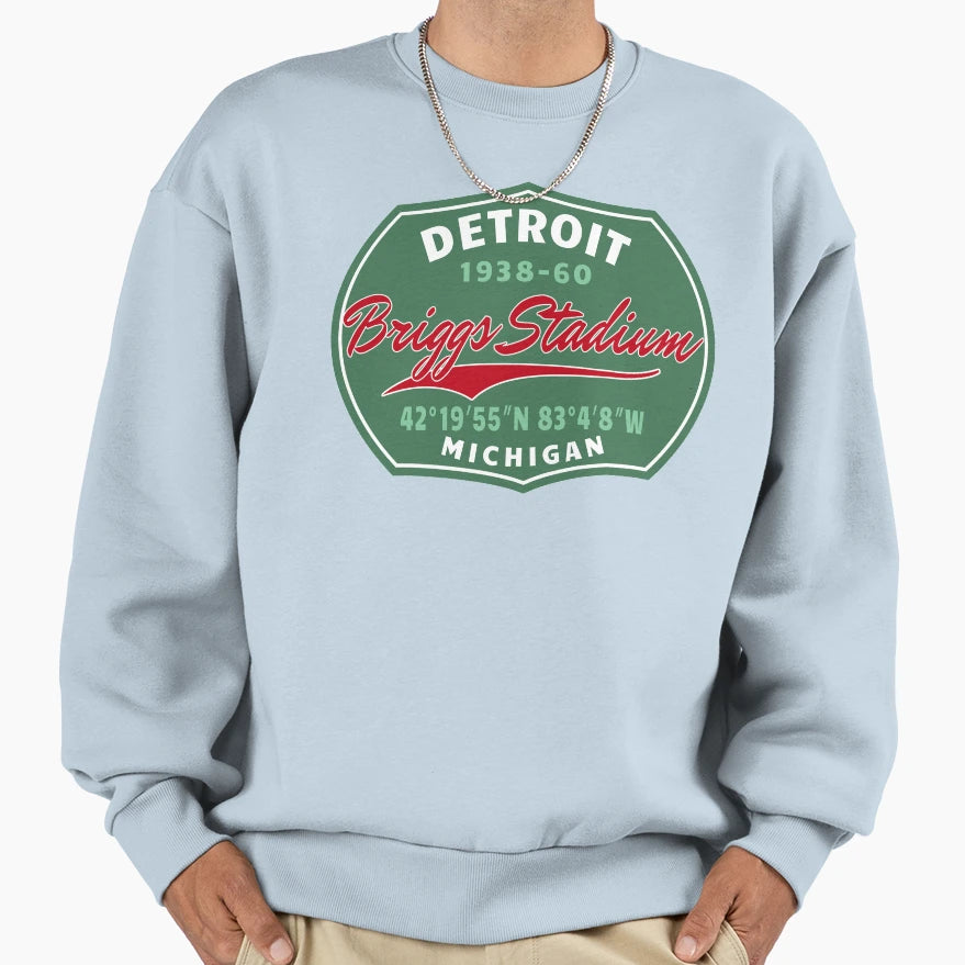 Motor City Baseball Sweatshirt - Custom Art Print Men Women - T-Shirt, Sweatshirt, Hoodie