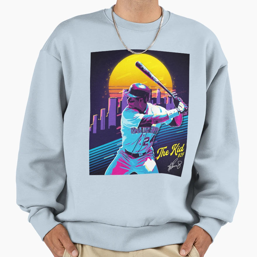 Ken Griffey Jr Baseball 80S 90S Sweatshirt - Fun Novelty Design for Adults - T-Shirt, Sweatshirt, Hoodie