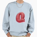 Floating Red Cushion Letter Q Sweatshirt - Casual Everyday Wear Men Women - T-Shirt, Sweatshirt, Hoodie