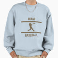 Gold Color Miami Baseball Sweatshirt - Minimalist Print Men Women - T-Shirt, Sweatshirt, Hoodie