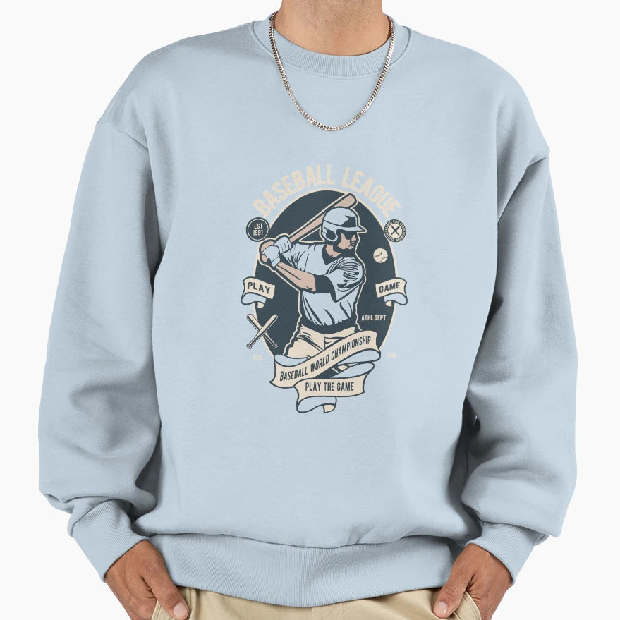 Baseball League Sweatshirt - Graphic Print Unisex - T-Shirt, Sweatshirt, Hoodie