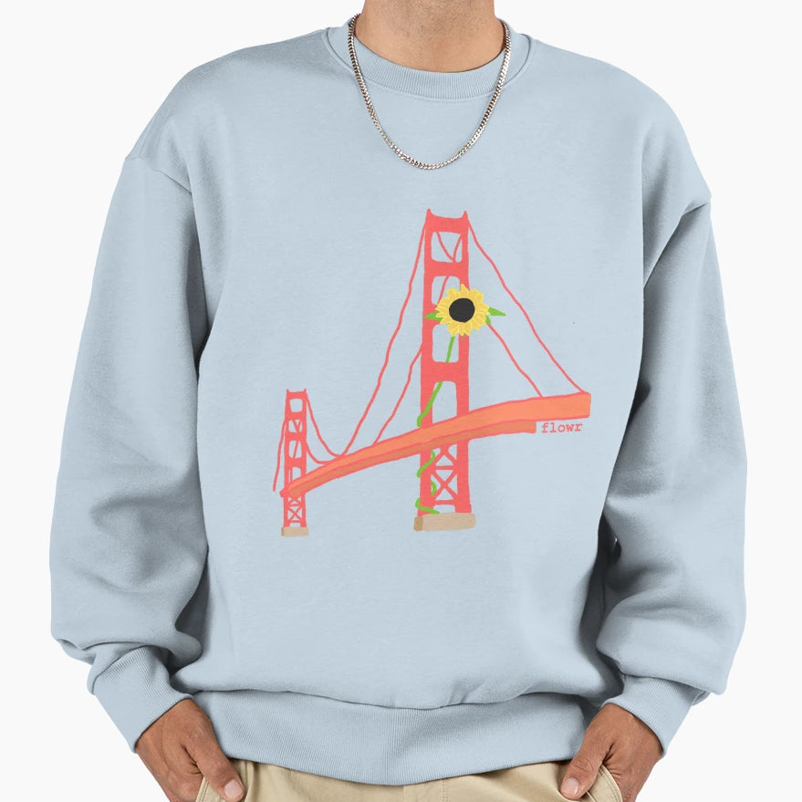 Flowr San Francisco Sweatshirt - Casual Everyday Wear Men Women - T-Shirt, Sweatshirt, Hoodie