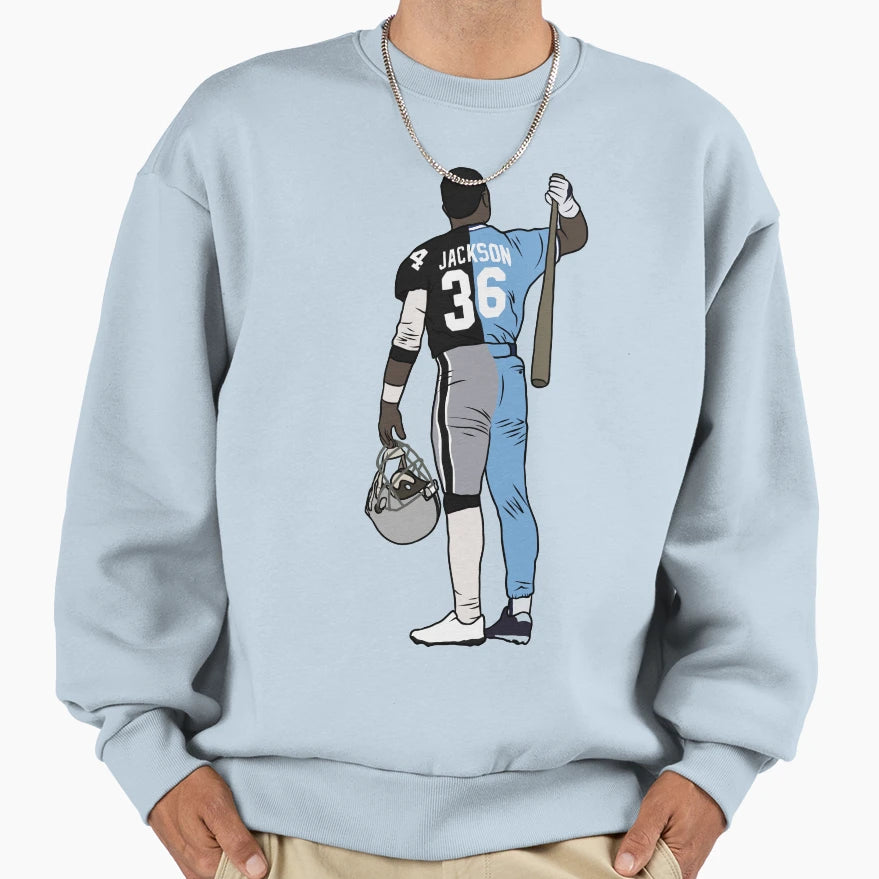 Bo Jackson Two Sport Athlete Sweatshirt - Casual Everyday Wear for Adults - T-Shirt, Sweatshirt, Hoodie