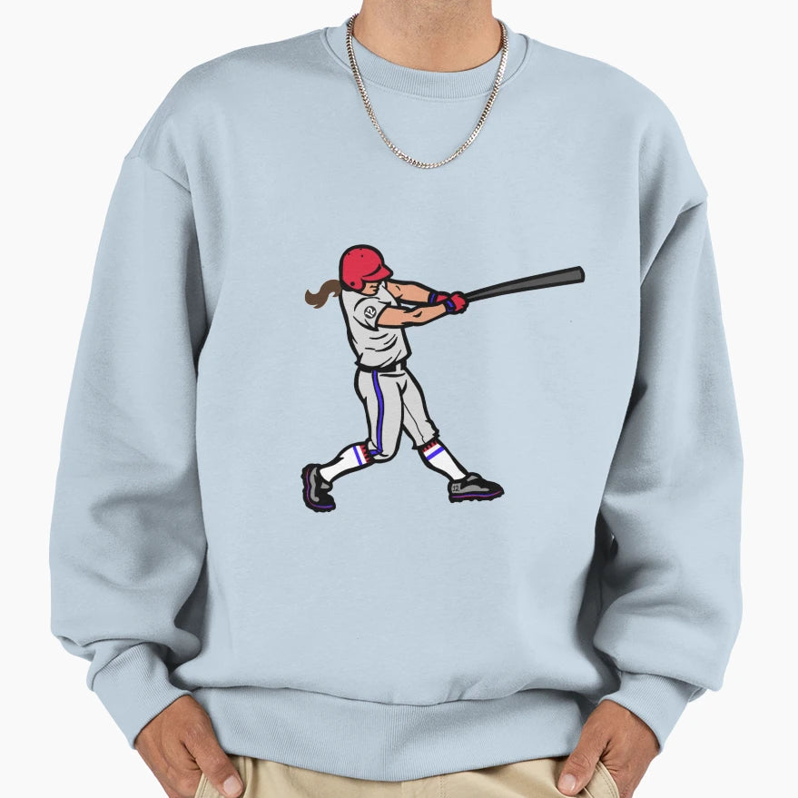 Softball Player Sweatshirt - Unique Graphic Men Women - T-Shirt, Sweatshirt, Hoodie