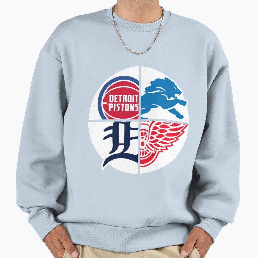 Detroit Sports Sweatshirt - Graphic Print for Adults - T-Shirt, Sweatshirt, Hoodie