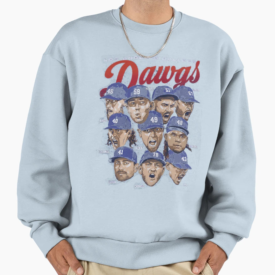 Los Angeles D Bullpen Dawgs Sweatshirt - Graphic Print Unisex - T-Shirt, Sweatshirt, Hoodie