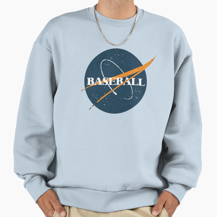Baseball Space Sweatshirt - Fun Novelty Design for Adults - T-Shirt, Sweatshirt, Hoodie