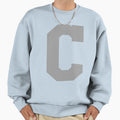 Alphabet Silver C Sports Letter C Sweatshirt - Minimalist Print Men Women - T-Shirt, Sweatshirt, Hoodie