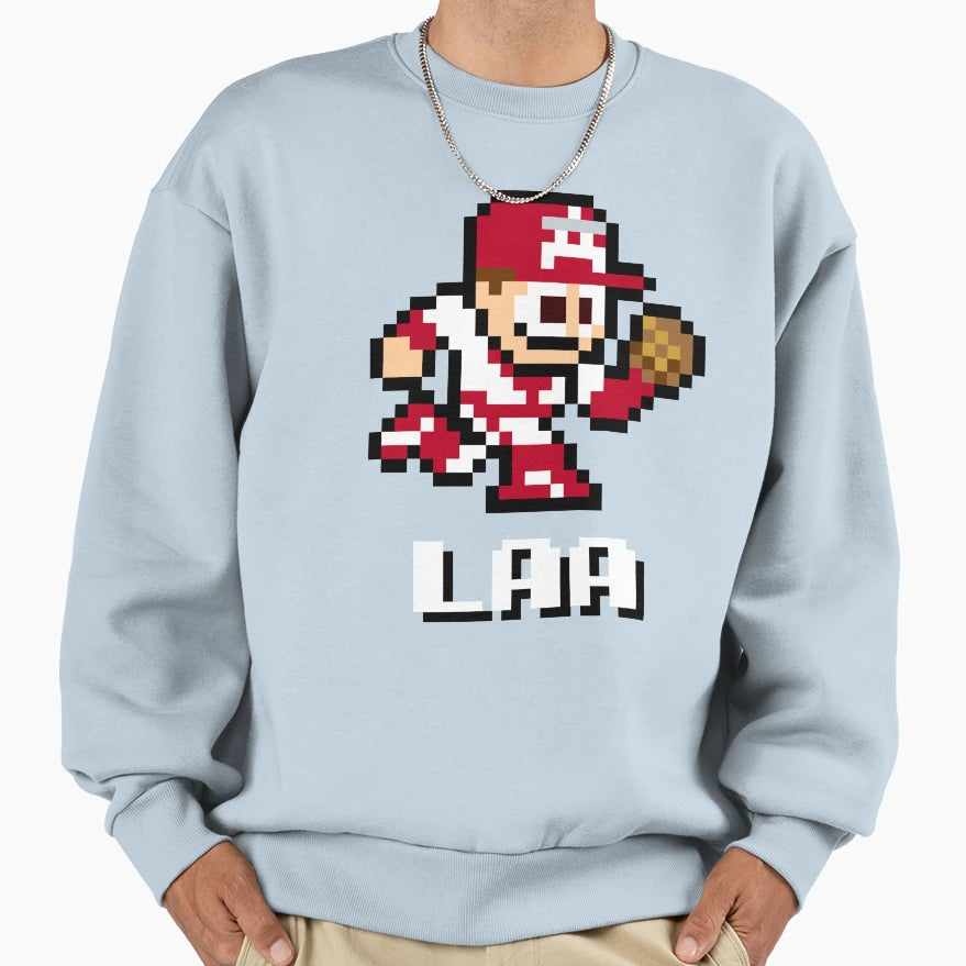 Los Angeles 8 Bit Player Sweatshirt - Casual Everyday Wear Men Women - T-Shirt, Sweatshirt, Hoodie