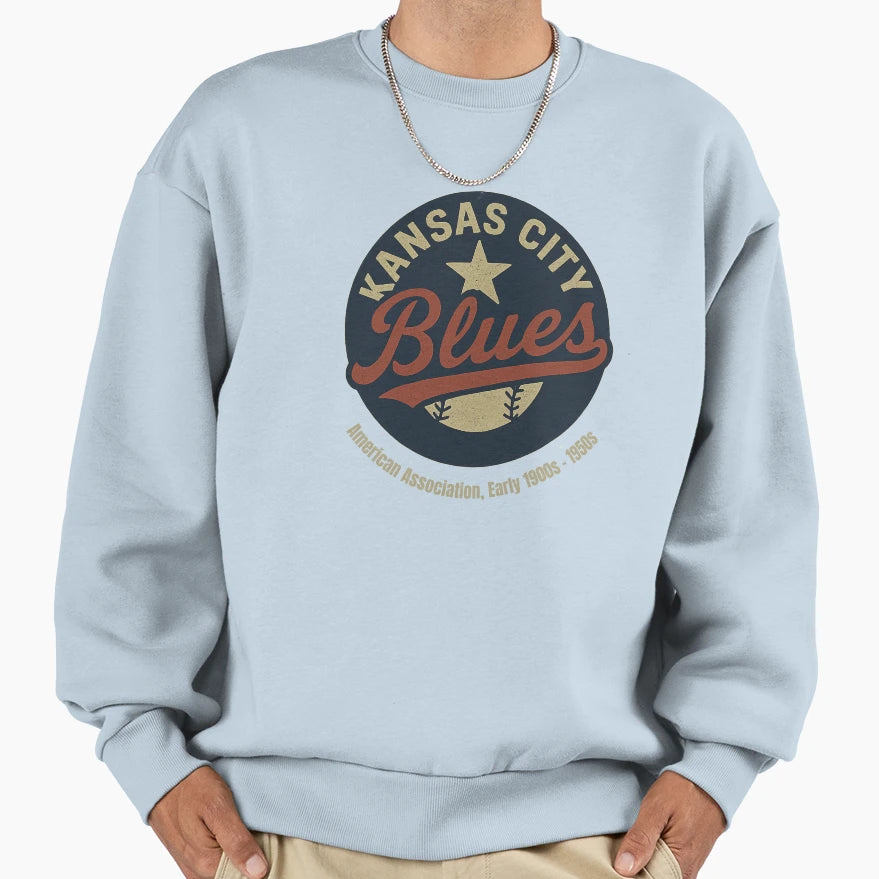 Kansas City Blues American Sweatshirt - Novelty Apparel for Adults - T-Shirt, Sweatshirt, Hoodie