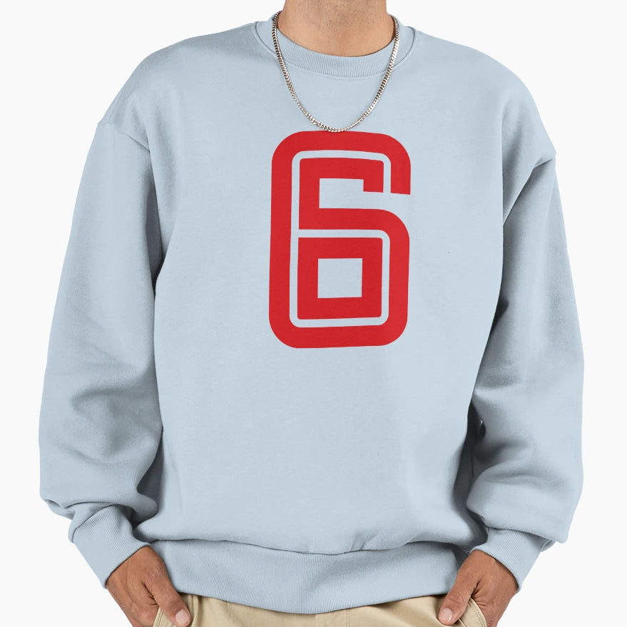 No 6 Player Number Six Football Sweatshirt - Streetwear Style Unisex - T-Shirt, Sweatshirt, Hoodie