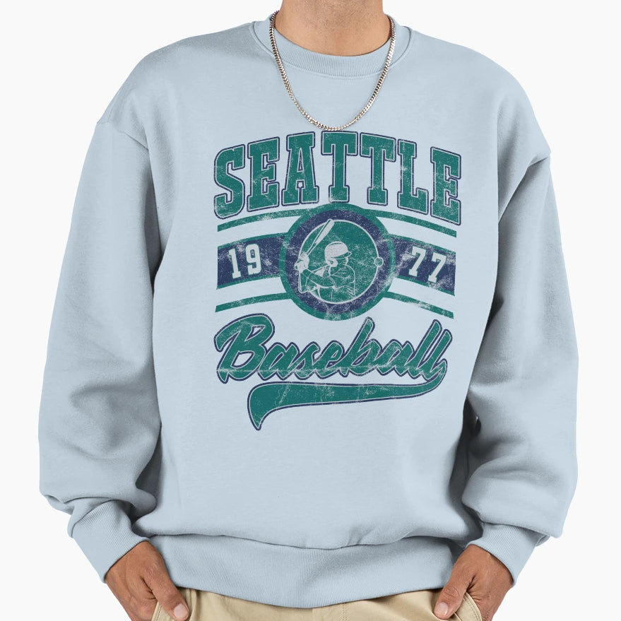 Seattle Baseball Sweatshirt - Fun Novelty Design for Adults - T-Shirt, Sweatshirt, Hoodie