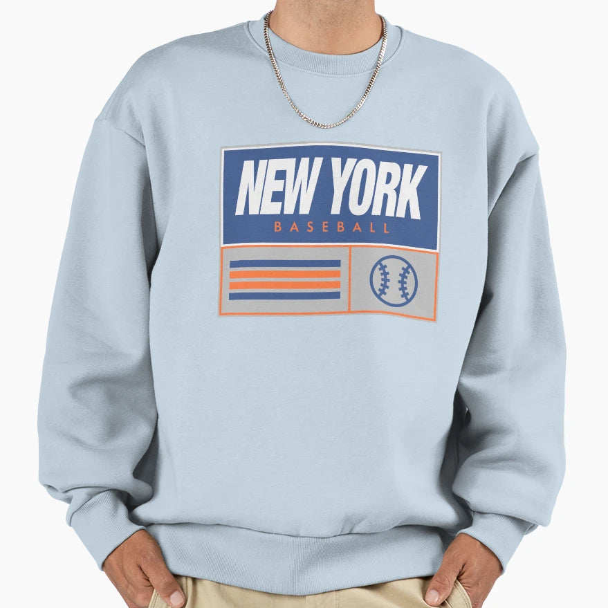 New York Baseball Sweatshirt - Graphic Print Unisex - T-Shirt, Sweatshirt, Hoodie