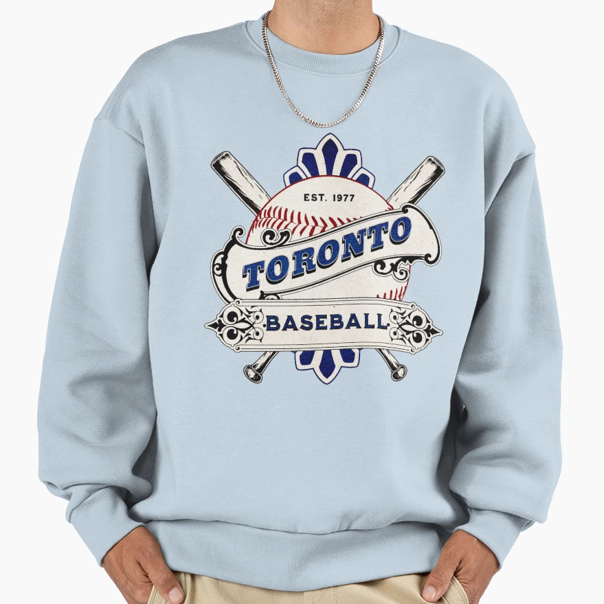 Toronto Baseball Sweatshirt - Custom Art Print Men Women - T-Shirt, Sweatshirt, Hoodie