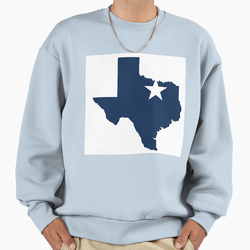 State Texas Dallas Cowboys Logo Sweatshirt - Fun Novelty Design for Adults - T-Shirt, Sweatshirt, Hoodie
