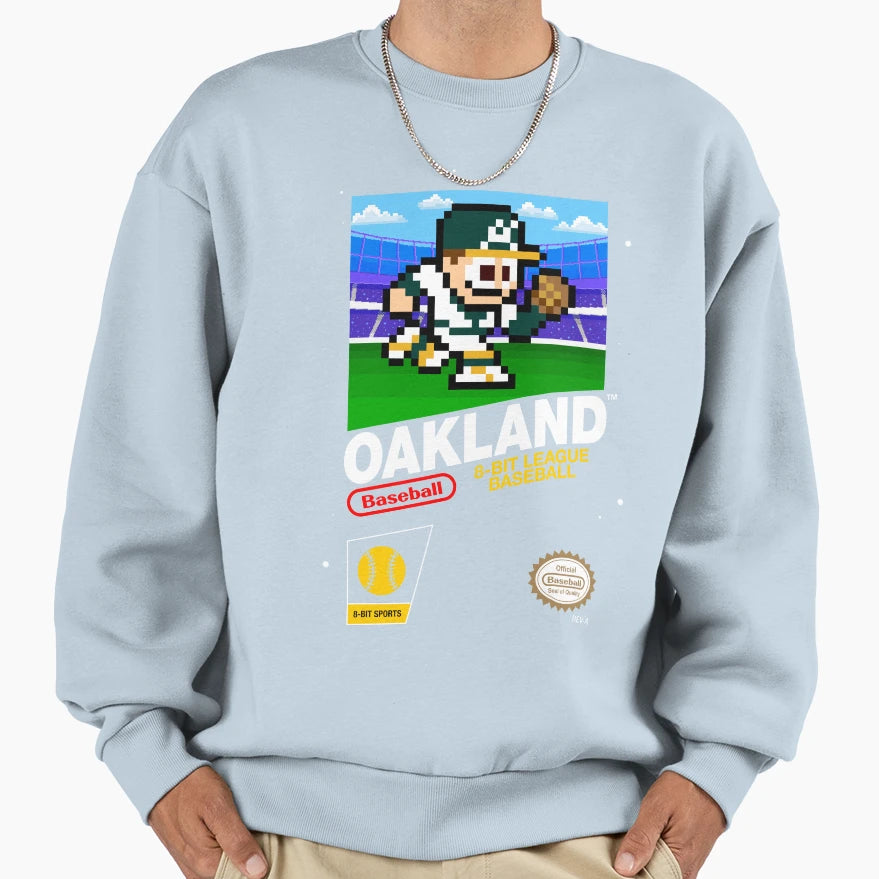 Oakland 8 Bit Videogame Cart Sweatshirt - Trendy Graphic for Adults - T-Shirt, Sweatshirt, Hoodie