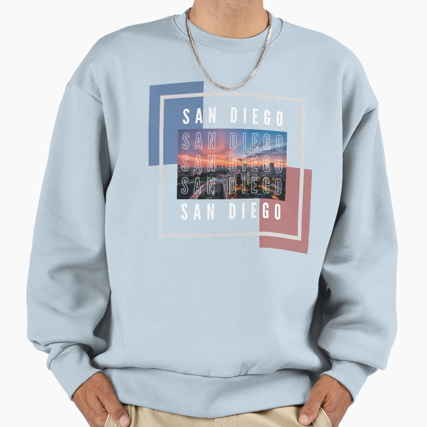 San Diego Sunset Sweatshirt - Trendy Graphic Men Women - T-Shirt, Sweatshirt, Hoodie