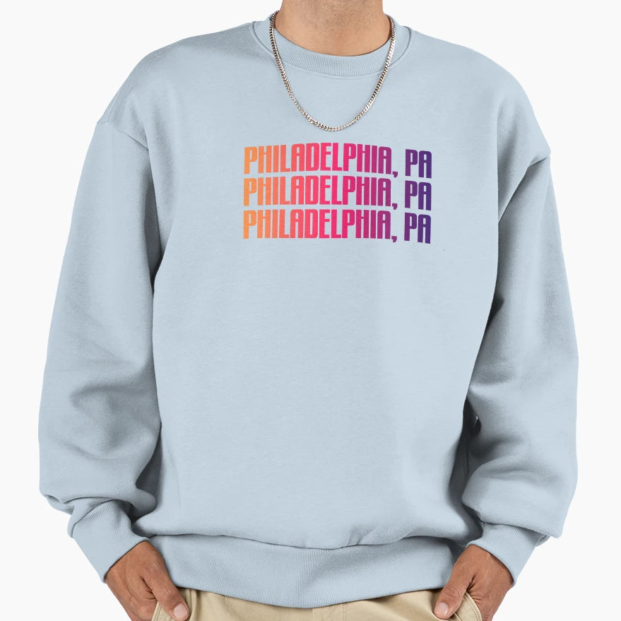 Philly Sweatshirt - Graphic Print Men Women - T-Shirt, Sweatshirt, Hoodie