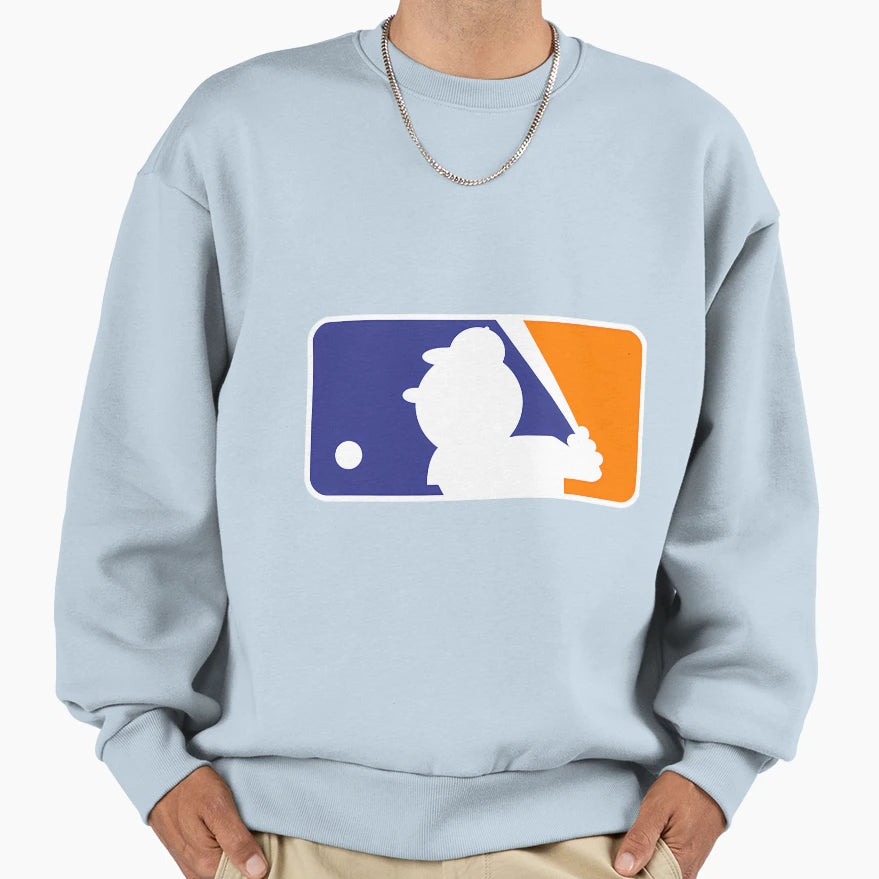 Mr Met Baseball League Logo Sweatshirt - Custom Art Print Unisex - T-Shirt, Sweatshirt, Hoodie