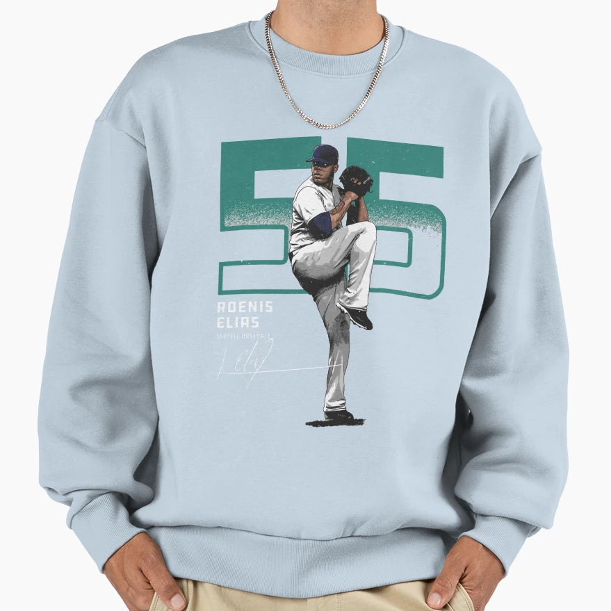 Roenis Elias Mariners Outline Sweatshirt - Custom Art Print Unisex - T-Shirt, Sweatshirt, Hoodie