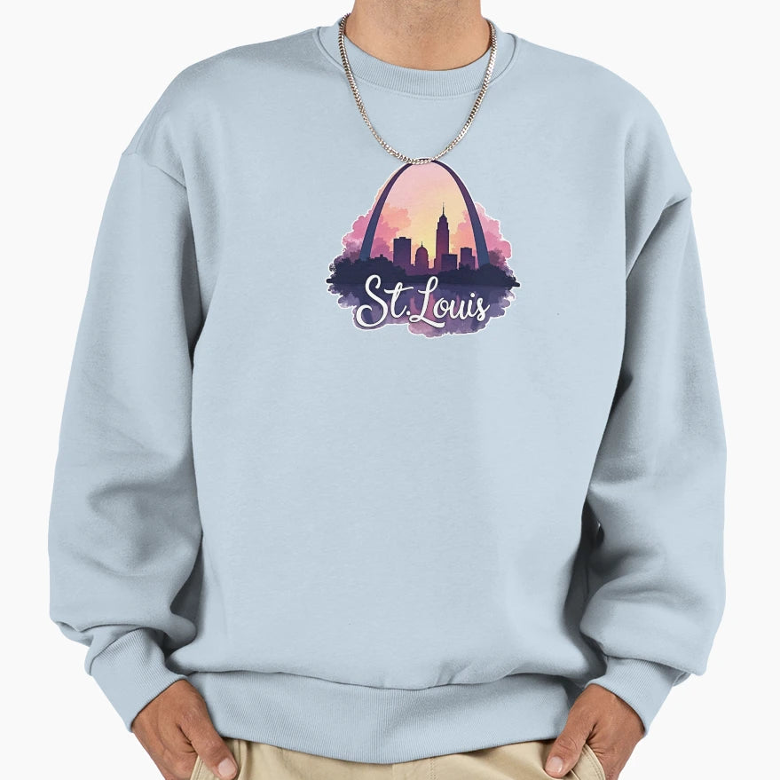 St Louis Missouri Sweatshirt - Aesthetic Graphic for Adults - T-Shirt, Sweatshirt, Hoodie