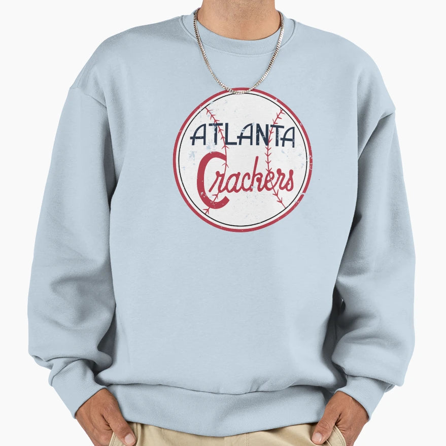 Atlanta Crackers Defunct Baseball Sweatshirt - Minimalist Print for Adults - T-Shirt, Sweatshirt, Hoodie
