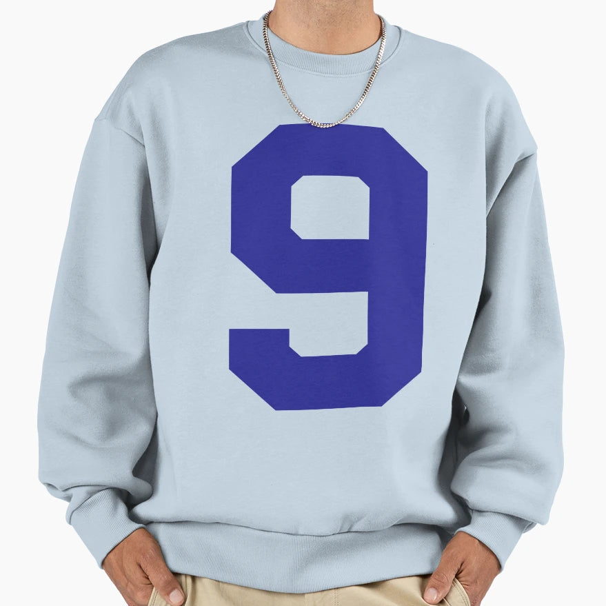Number 9 Blue Nine Sports Number Nine Sweatshirt - Unique Graphic Men Women - T-Shirt, Sweatshirt, Hoodie