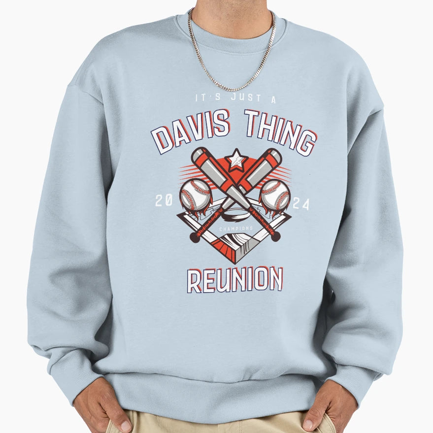 Davis Reunion 2024 4 Light Font Sweatshirt - Unique Graphic Men Women - T-Shirt, Sweatshirt, Hoodie