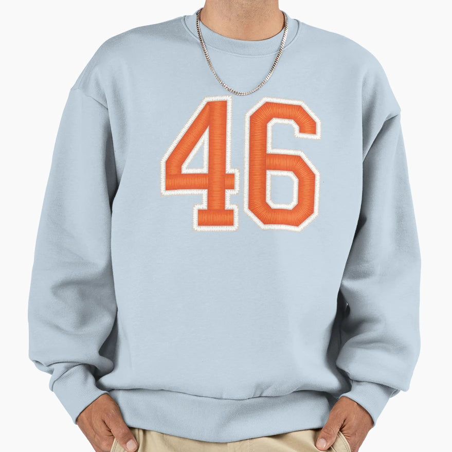Sports Number 46 Jersey Forty Six Sweatshirt - Minimalist Print for Adults - T-Shirt, Sweatshirt, Hoodie