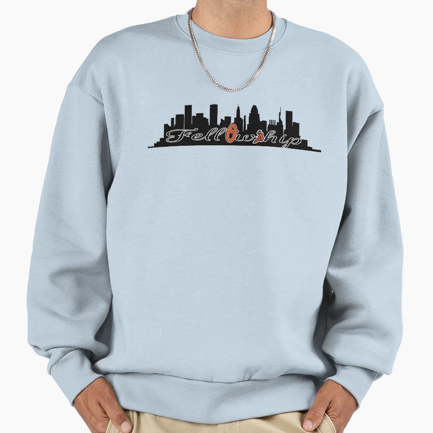 Fellowship Os Skyline Sweatshirt - Aesthetic Graphic Unisex - T-Shirt, Sweatshirt, Hoodie