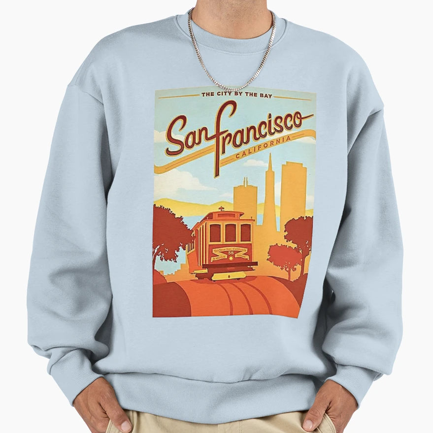 San Francisco Cable Car Travel Sweatshirt - Casual Everyday Wear Unisex - T-Shirt, Sweatshirt, Hoodie