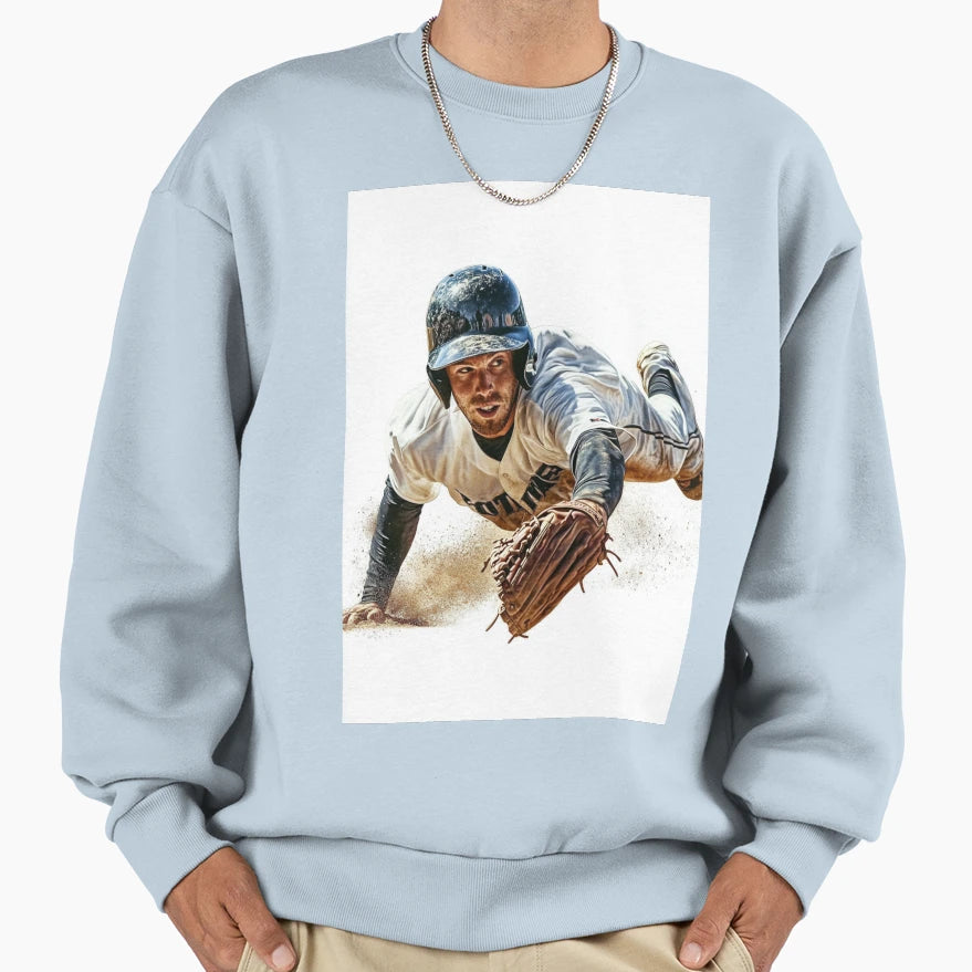 Pitcher Diving Catch Active Outdoors Sweatshirt - Novelty Apparel Unisex - T-Shirt, Sweatshirt, Hoodie