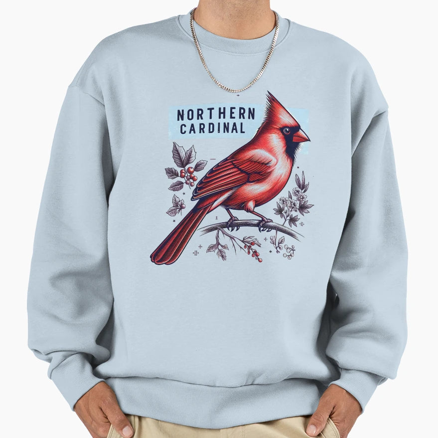 Northern Cardinal 7 Sweatshirt - Aesthetic Graphic Men Women - T-Shirt, Sweatshirt, Hoodie
