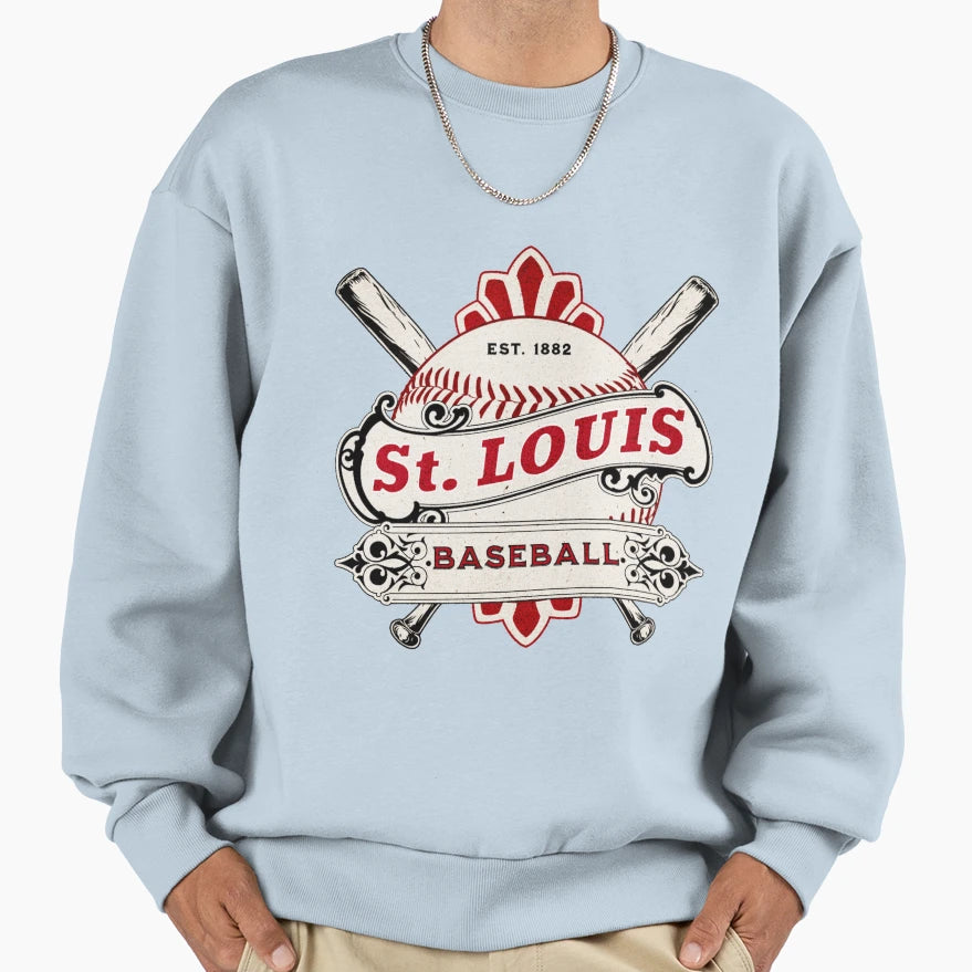 St Louis Baseball Sweatshirt - Streetwear Style Men Women - T-Shirt, Sweatshirt, Hoodie
