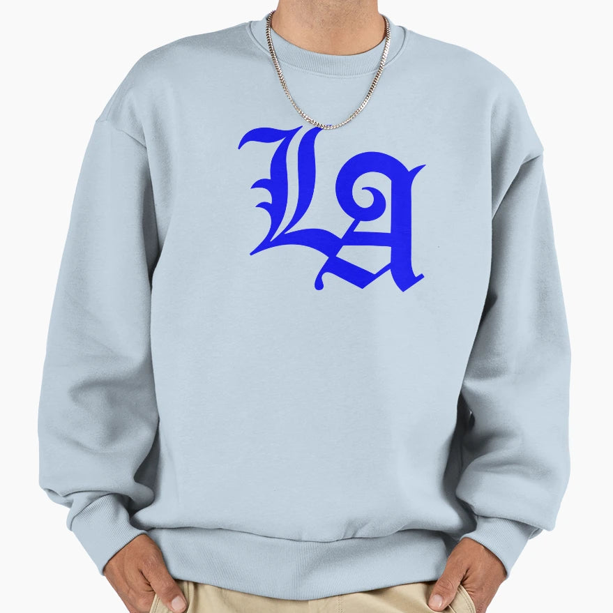La Familia La Rams Logo Blue Sweatshirt - Custom Art Print Men Women - T-Shirt, Sweatshirt, Hoodie