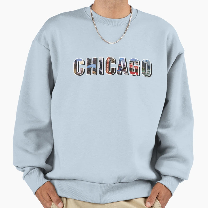 Chicago Places Sweatshirt - Graphic Print for Adults - T-Shirt, Sweatshirt, Hoodie